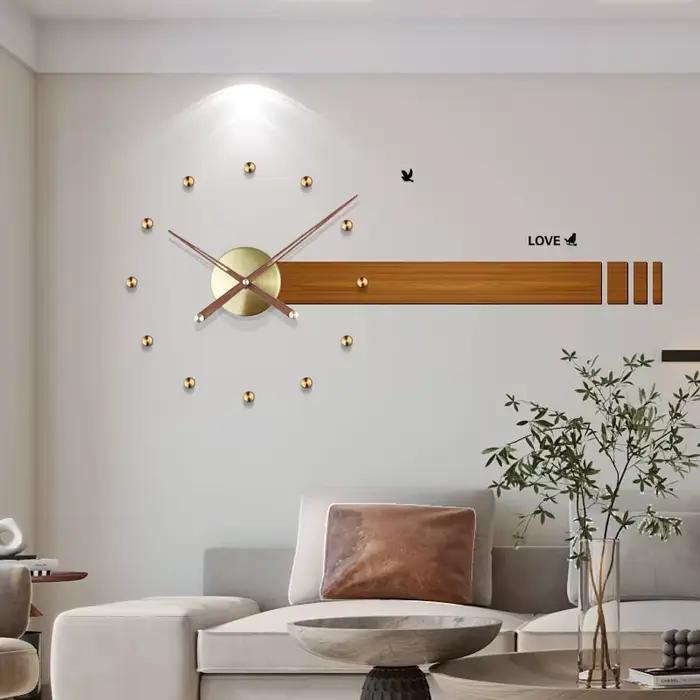 Grande horloge murale de luxe en métal