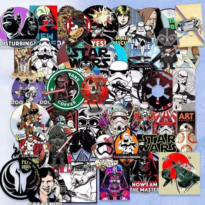 60 autocollants décoratifs créatifs et personnalisés sur le thème de Star Wars