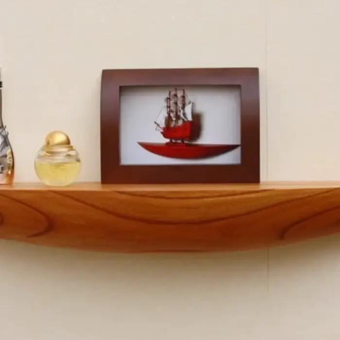 Étagère flottante créative scandinave en bois massif