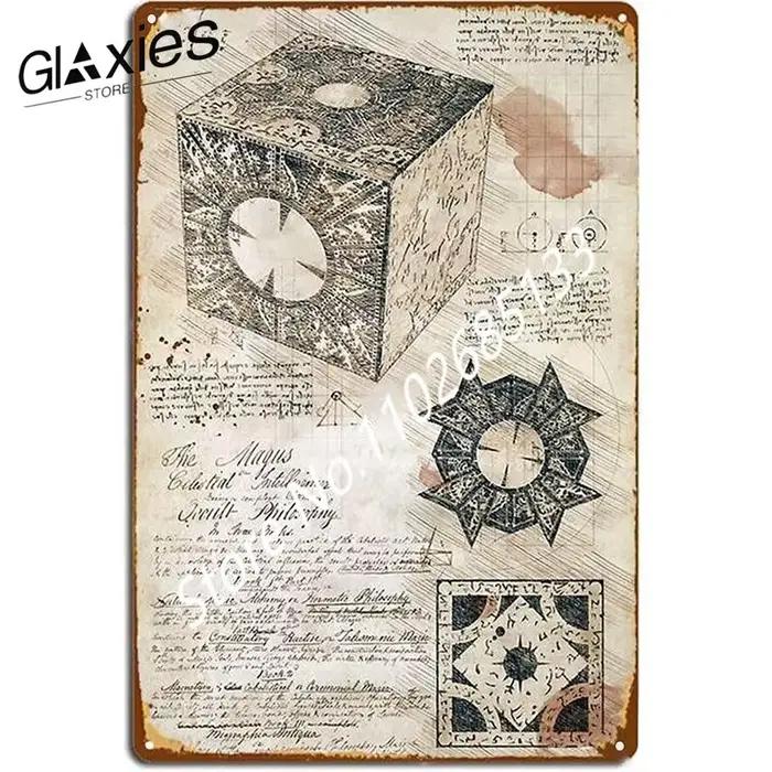 Hellraiser-Plaque en métal de boîte de puzzle