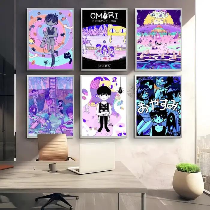 Affiche autocollante classique du jeu vidéo anime Omori