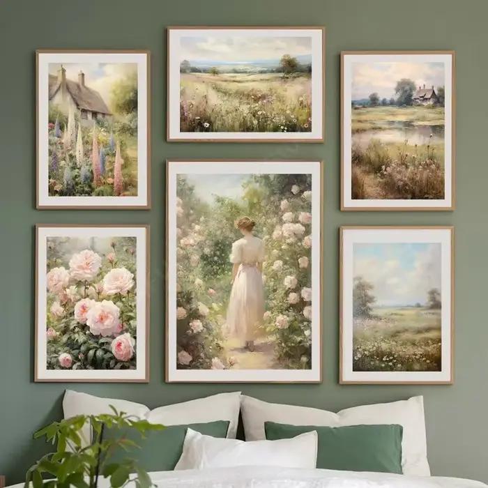 Peinture à l'huile d'art vintage du 19ème siècle