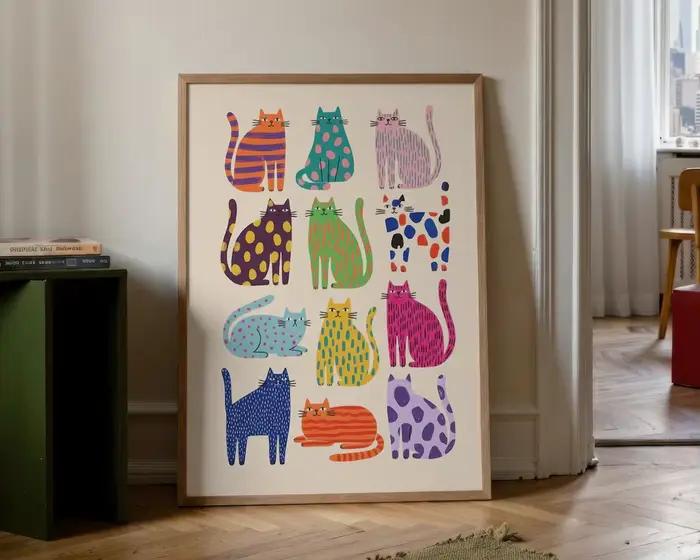 Impression d'art de chat fantaisiste