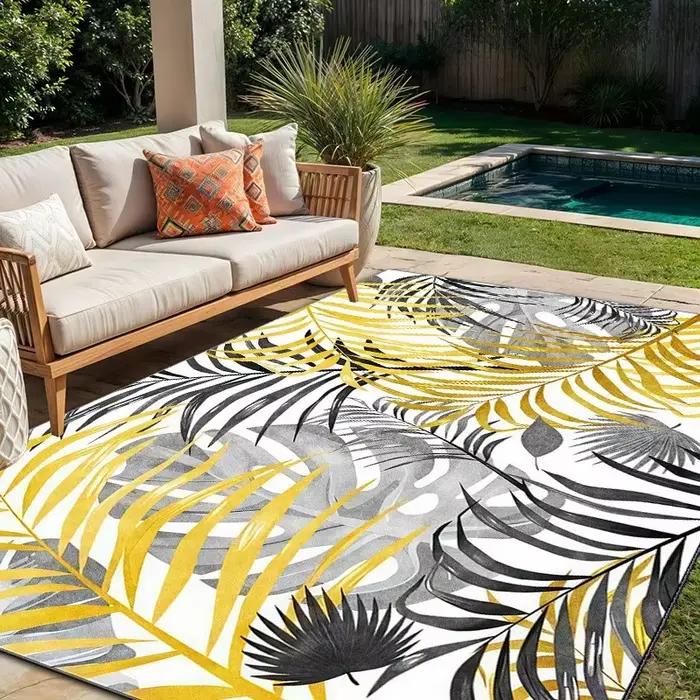 Tapis décoratif moderne à motif végétal