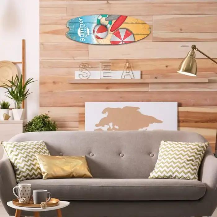 Décor de planche de surf en bois pour la maison