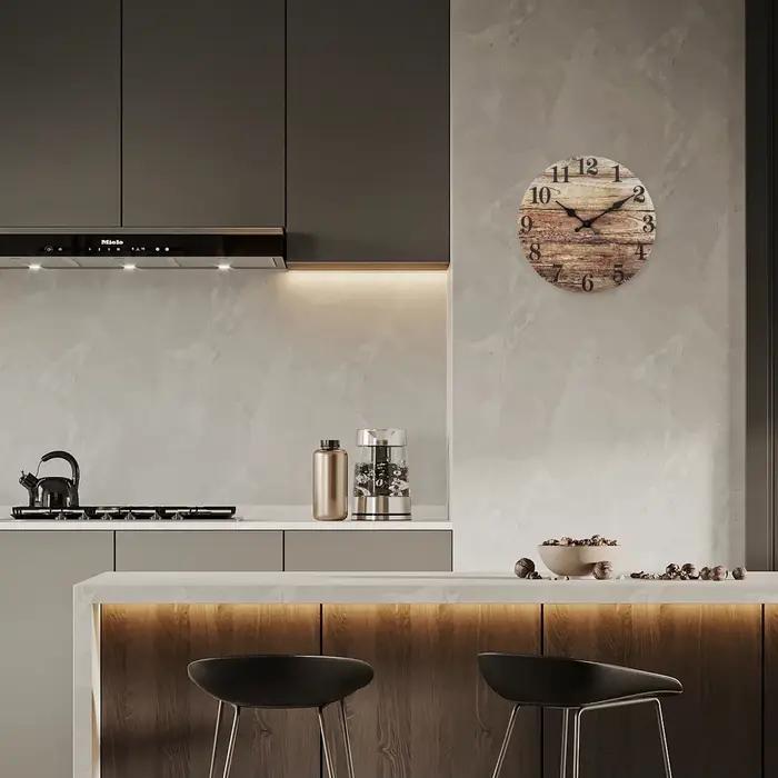 Rétro vieille planche de bois modèle horloge murale en bois salon chambre cuisine décoration de la maison horloge murale horloge à quartz silencieuse cadeau de vacances 10 pouces 12 pouces 14 pouces 1