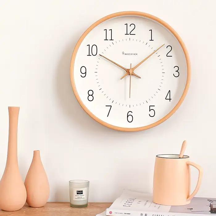 Salon moderne horloge murale en bois chambre maison décoration