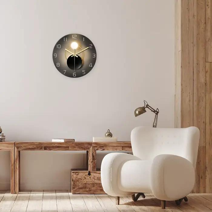 Horloge murale pour salon décor cuisine horloges murales à piles ronde verre décoratif