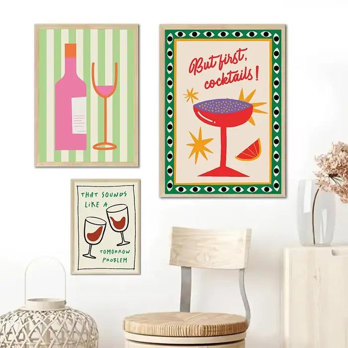 Toile d'art mural Vintage pour Cocktail