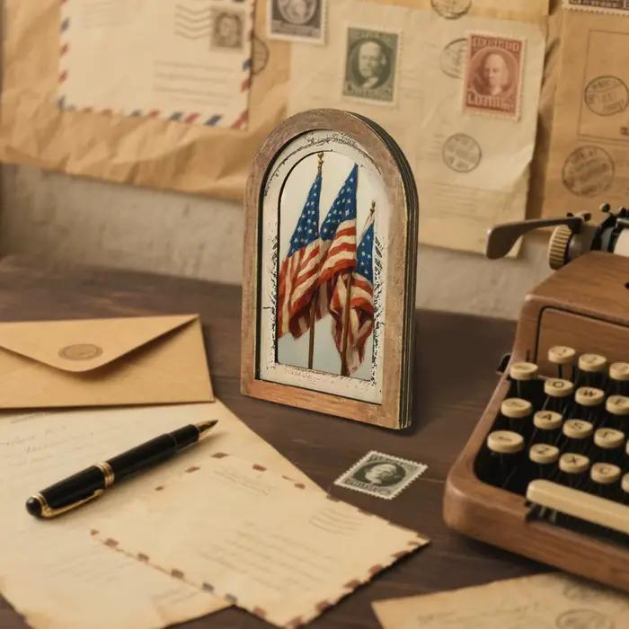 Décoration murale vintage en bois cintrée