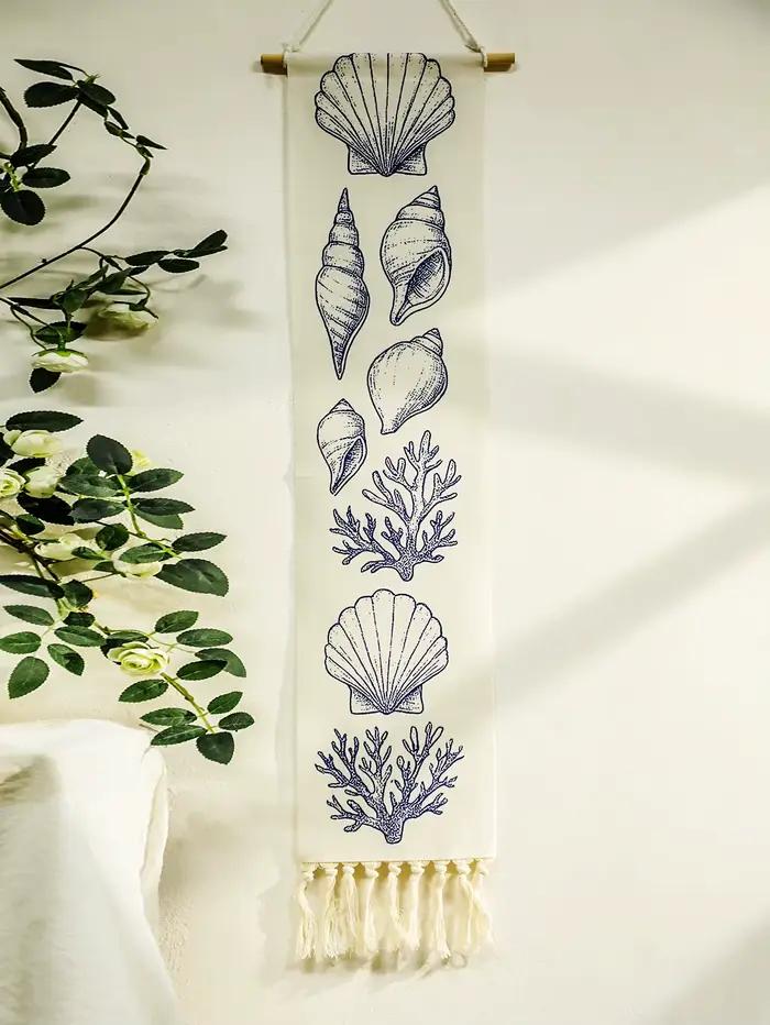 Tapisserie murale Boho Shell & Conch