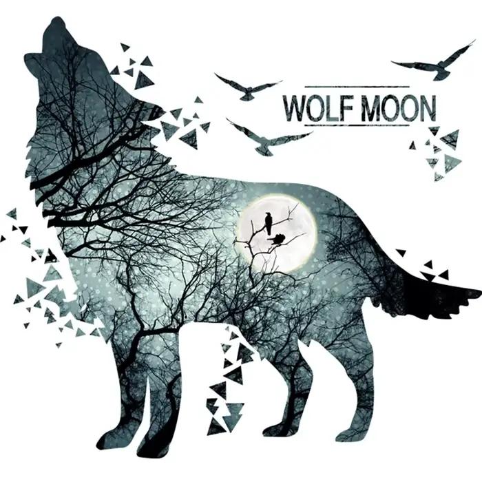 Autocollants muraux Horrific Wolf Forest