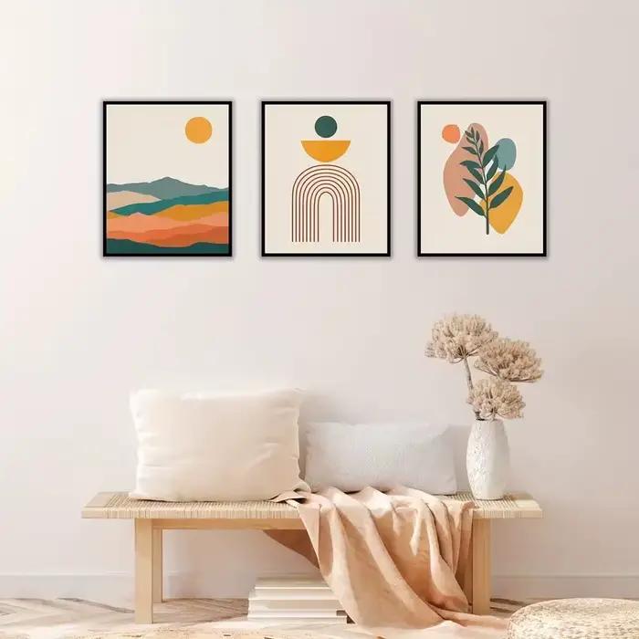 Peinture sur toile bohème minimaliste