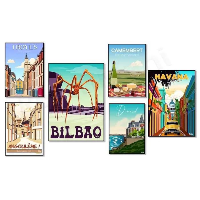 Affiche de voyage Pays Basque Bilbao