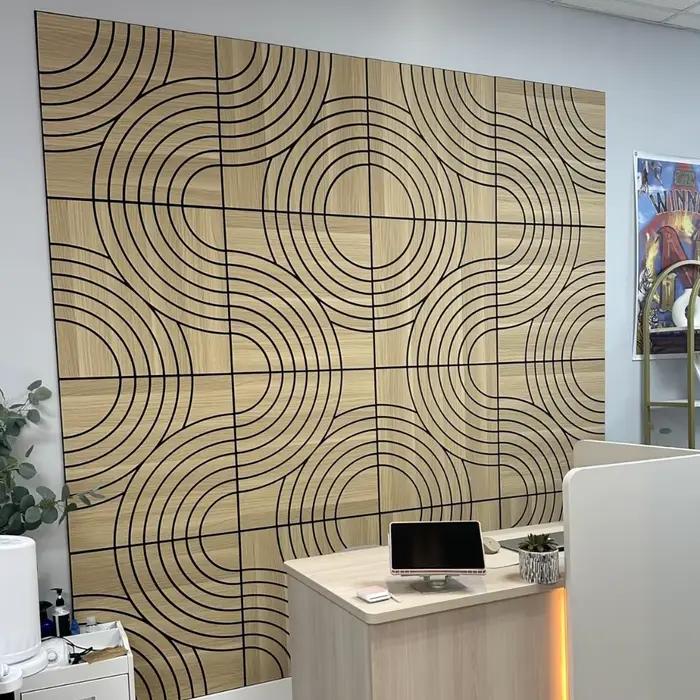 Panneau mural décoratif en bois à coller