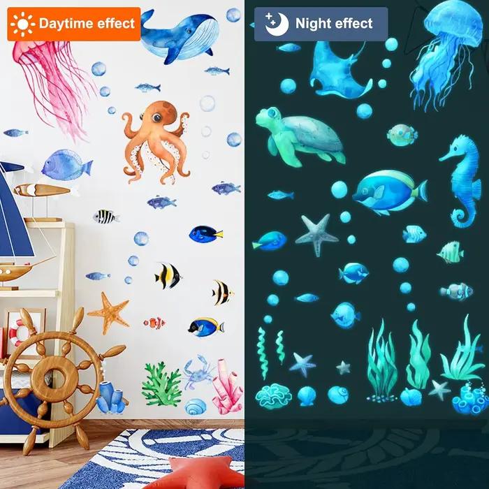 Autocollants muraux lumineux sous la mer