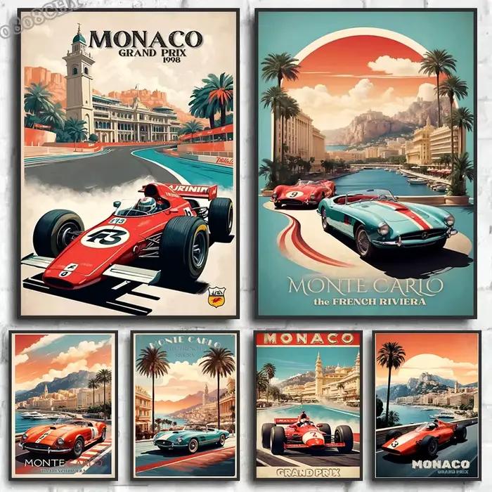 Affiche de sport automobile Vintage