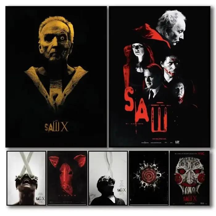 H-film d'horreur scie esthétique toile peinture affiche mur Art photo chambre décoration