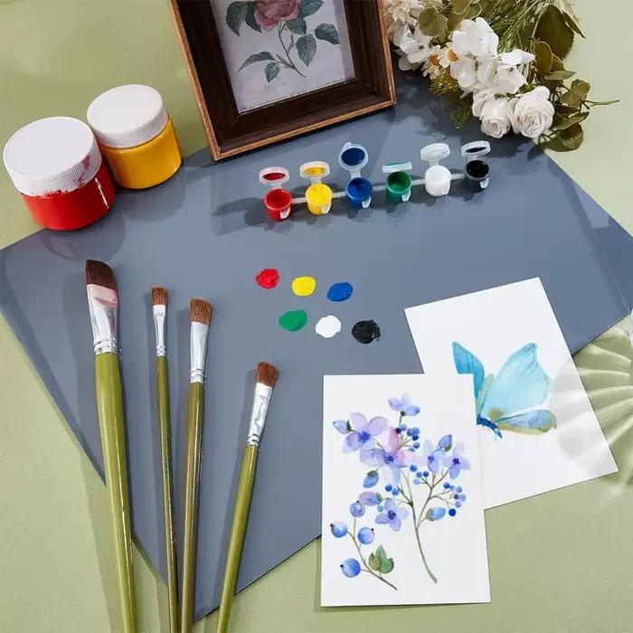 Palette de peinture en verre grise