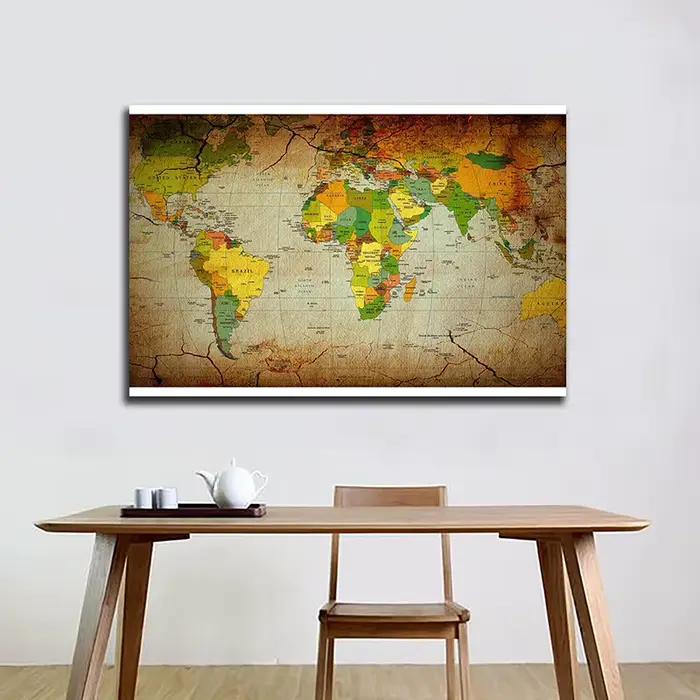 Carte du monde classique en anglais