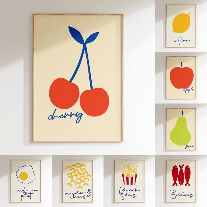 Toile murale imprimée de Fruits alimentaires et boissons