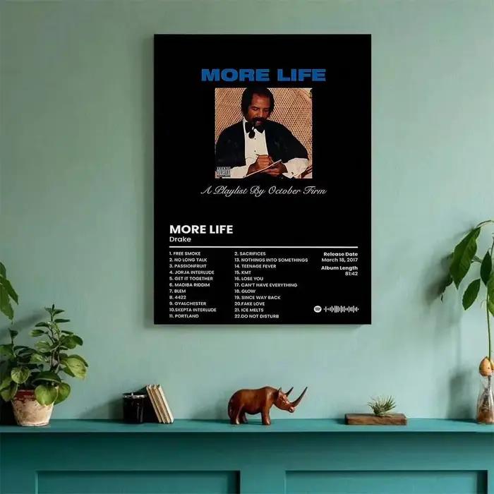 Couverture d'album de musique rétro "More Life"