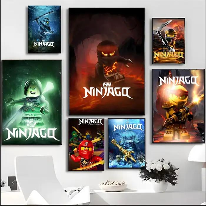 Dessin animé n-ninjago peinture calligraphie HD toile imperméable Art: décoration murale esthétique maison