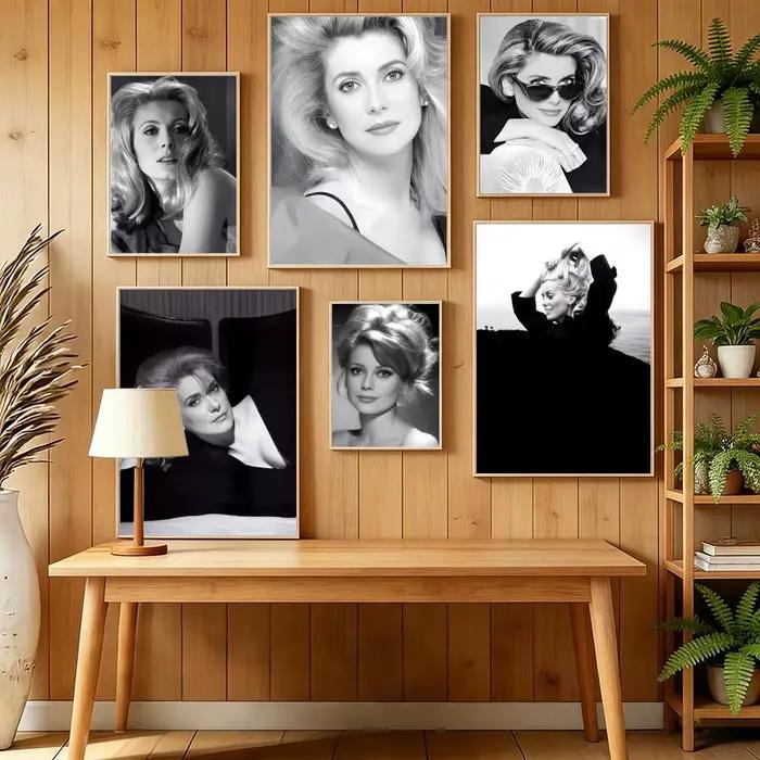 Affiche autocollante HD de la actrice française C-Catherine Deneuve