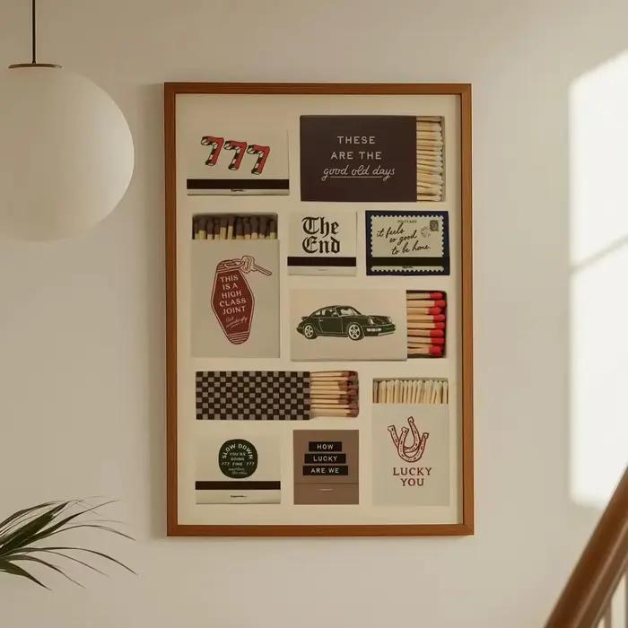 Affiche de boîte d'allumettes Vintage