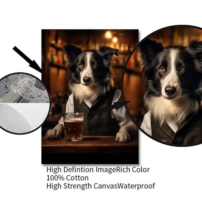 Affiche de chien mignon dans le pub