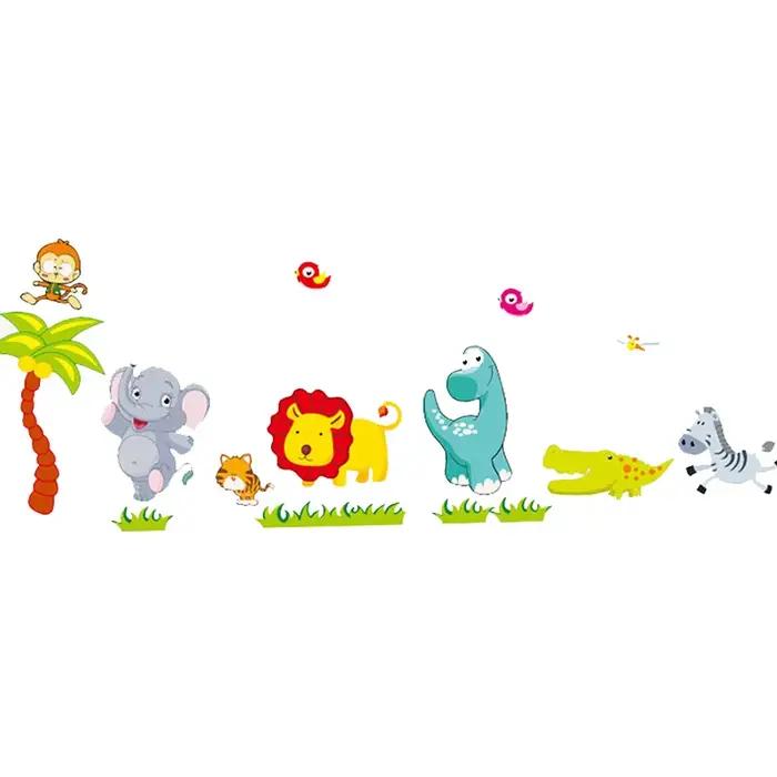 Autocollant Mural animaux mignons de dessin animé