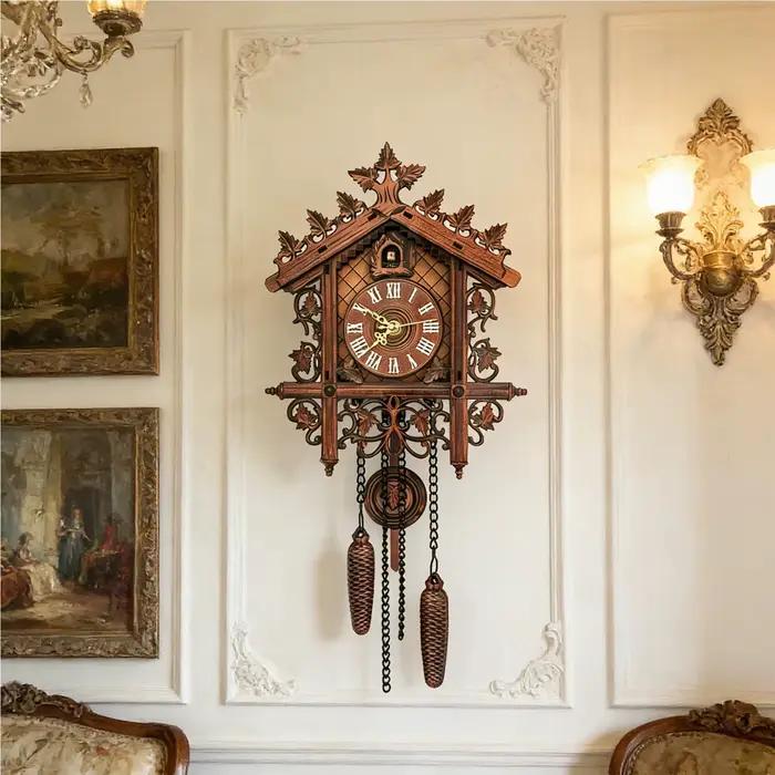 Horloge murale vintage en bois