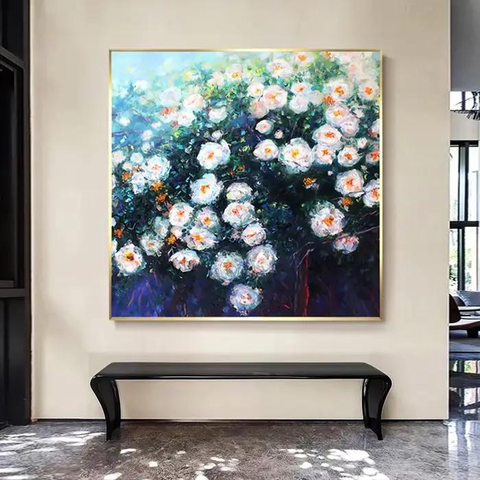 Peinture à l'huile florale abstraite 3D