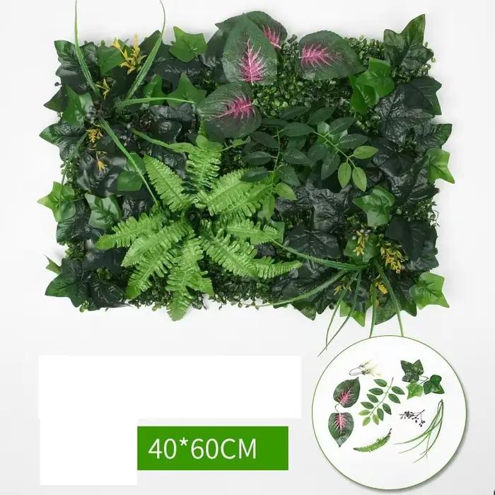 Décoration de hall feuilles de richesse artificielles plantes vertes de la Jungle murs bricolage mariage 40*60 cm mur de plante de Simulation en plastique