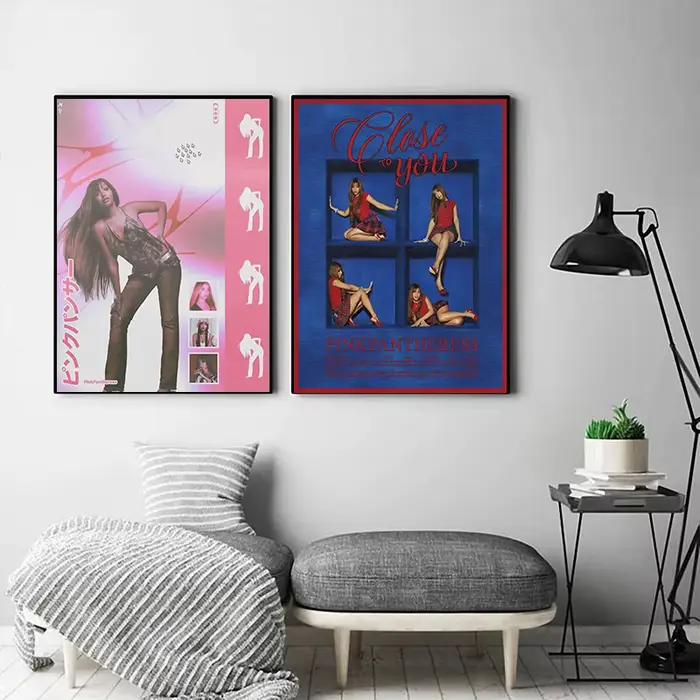 Pop chanteur rose p-panthèreesse Vintage millénaire musique esthétique affiche toile peinture mur Art photos maison dortoir décor
