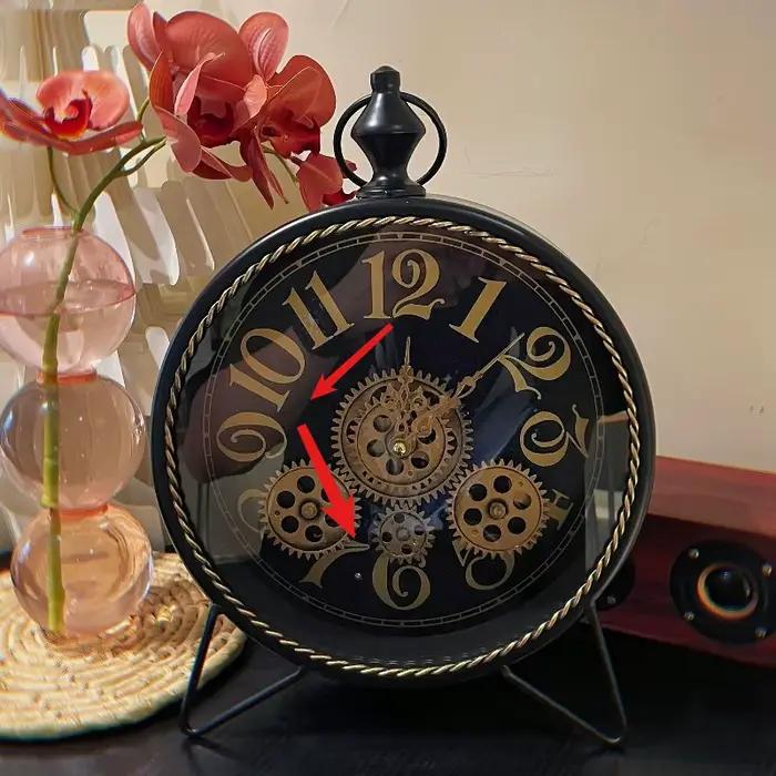 Horloge de Table Antique rétro en métal