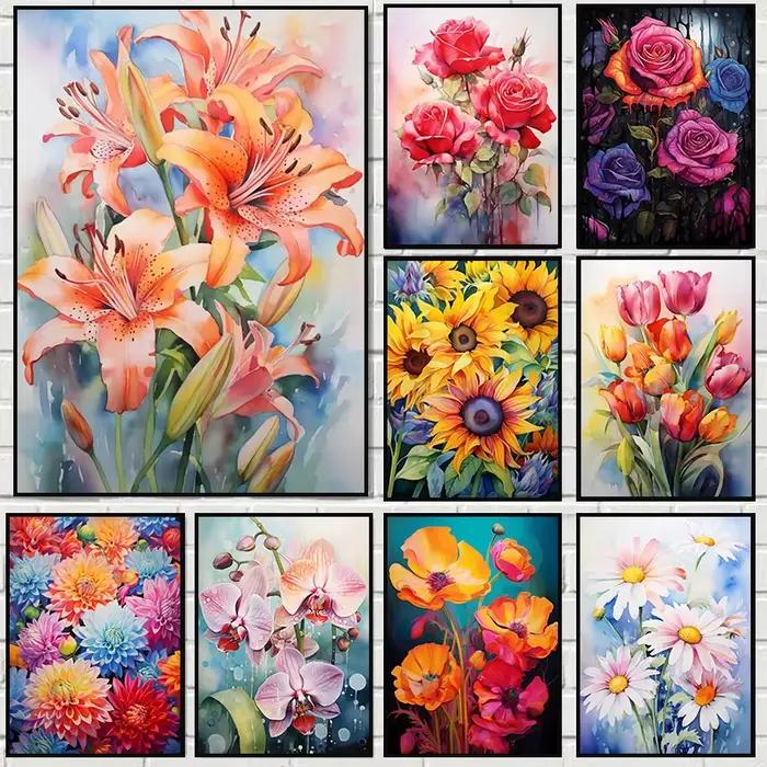 Affiche de puissance de fleur d'art moderne