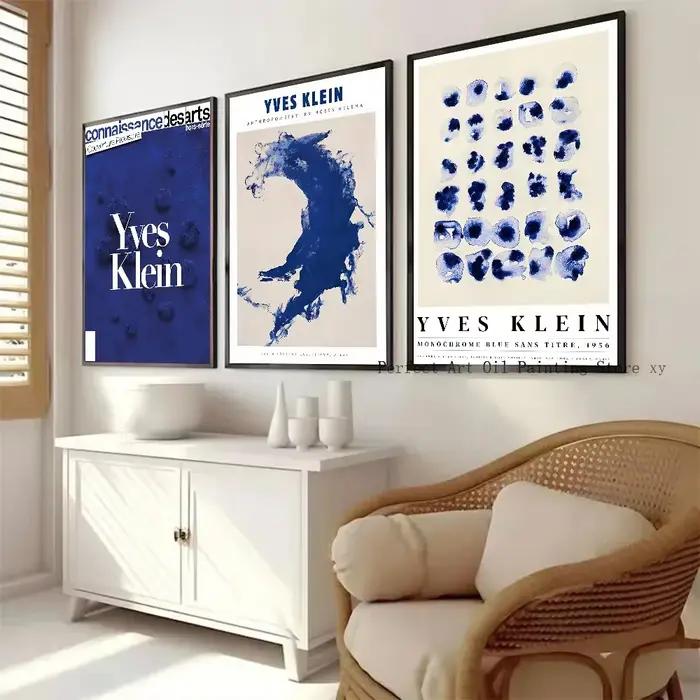 Yves Klein – affiche de galerie d'exposition bleue