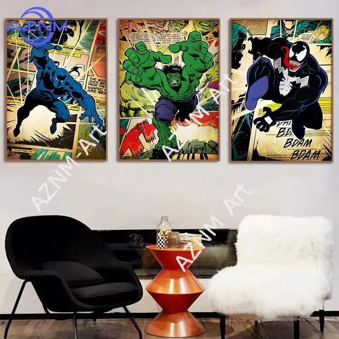 Affiches murales vintage Marvel Avengers