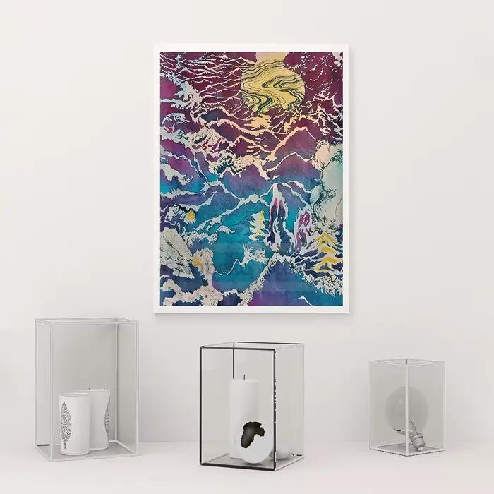 Affiche d'artiste abstrait moderne Aaron Morse