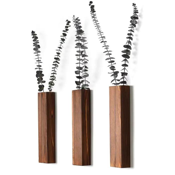 Jardinière murale en bois