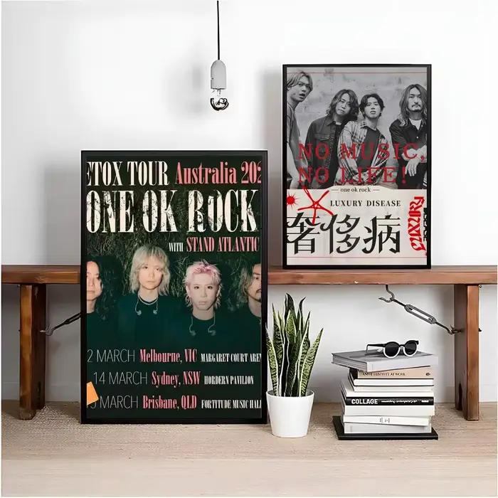 ONE O-OK R-R-ROCK peinture calligraphie HD toile imperméable Art: décoration murale esthétique maison
