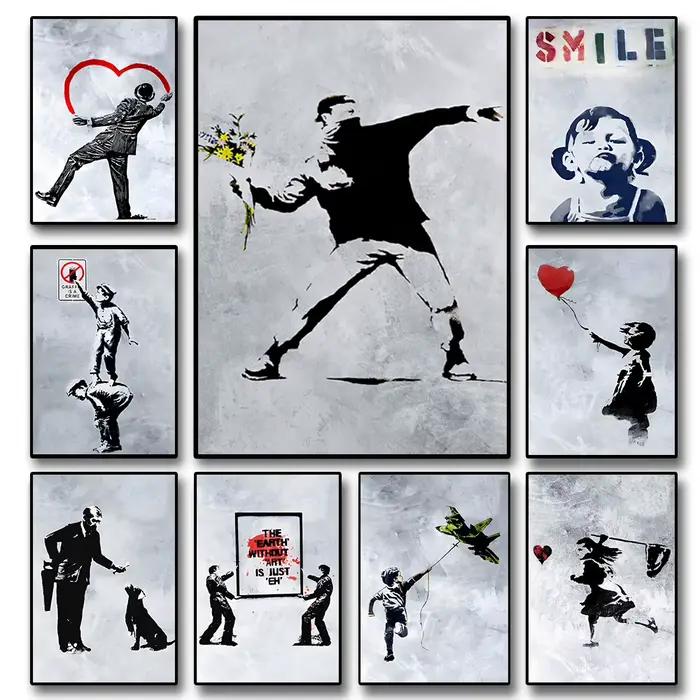 Affiches murales d'art abstrait graffiti de rue