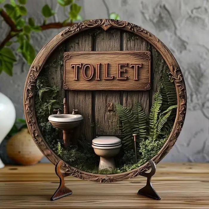 Panneau rond en bois 2D 8 pouces