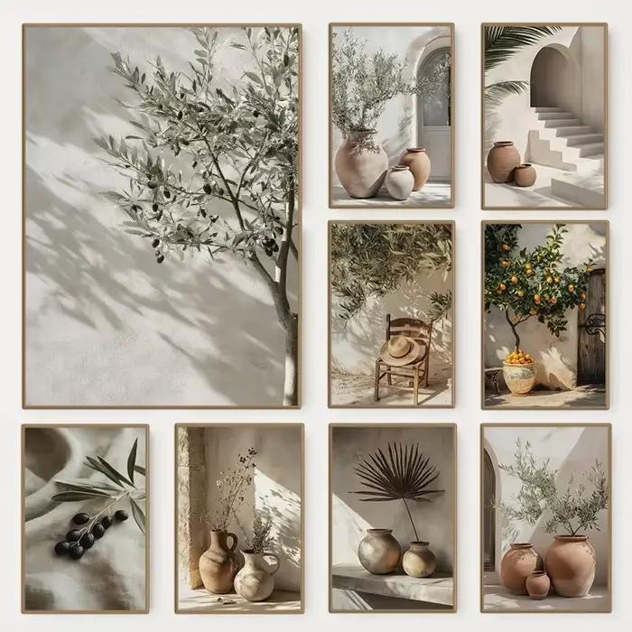 Affiche Minimaliste Naturelle Botanique d'Olivier
