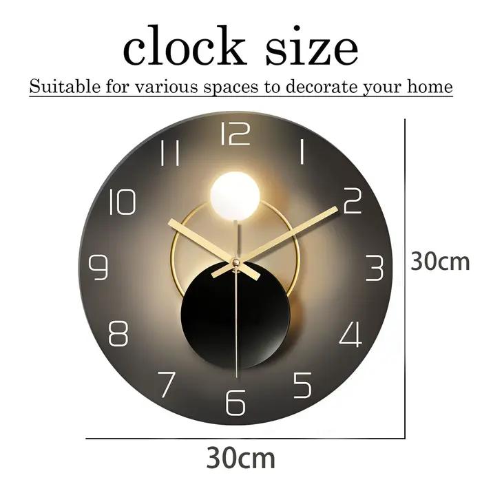 Horloge murale pour salon décor cuisine horloges murales à piles ronde verre décoratif