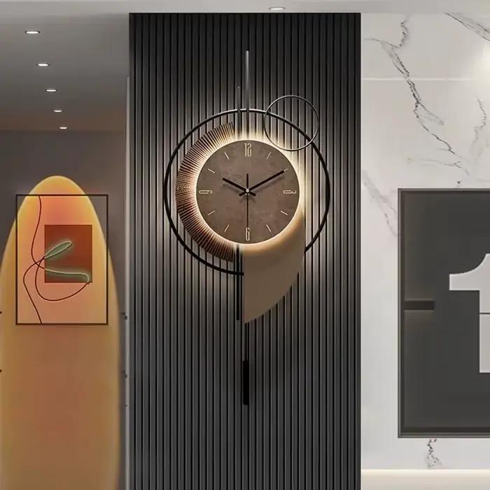 Horloge murale haut de gamme 2025 nouveau modèle avec lumières