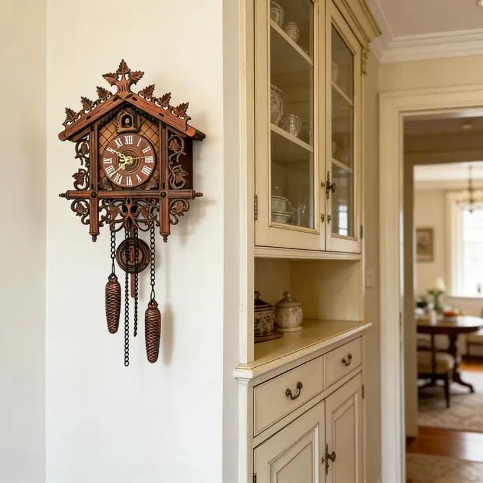 Horloge murale vintage en bois