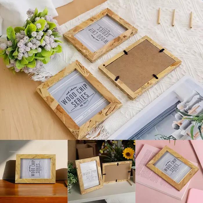 Cadre photo en bois, décoration intérieure