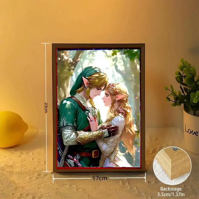 Légende de Zelda lumière peinture cadre Photo princesse
